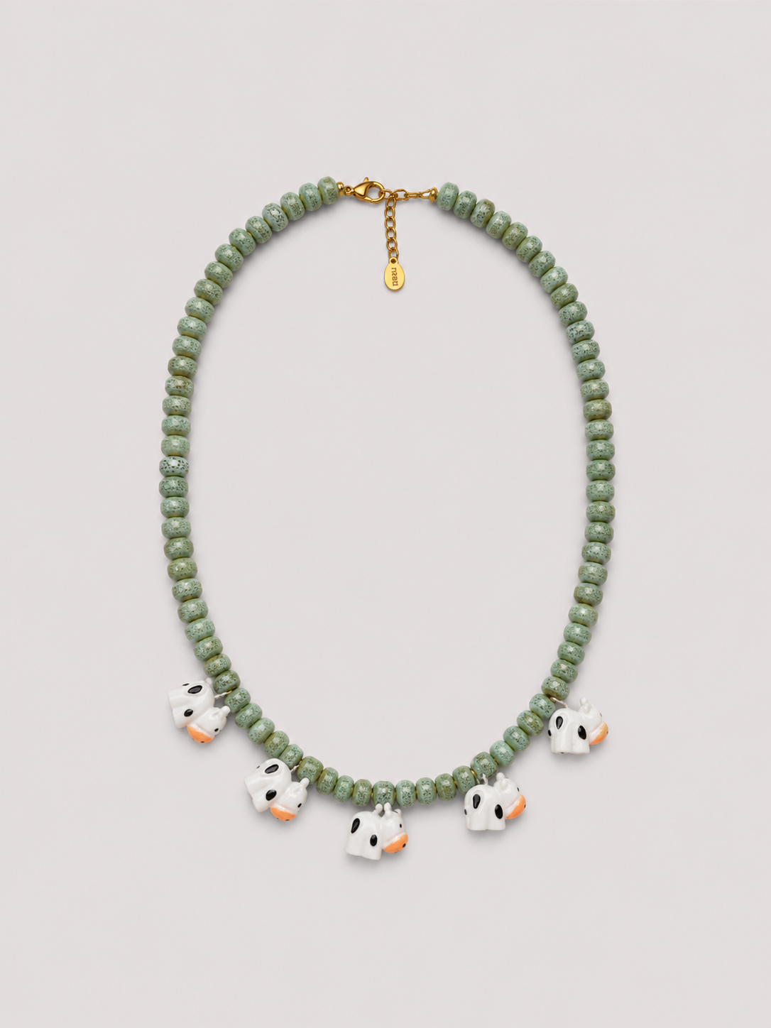 Matcha Cow Necklace